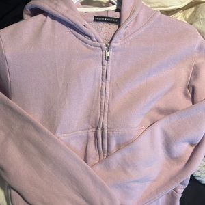 brandy melville cropped zip up hoodie